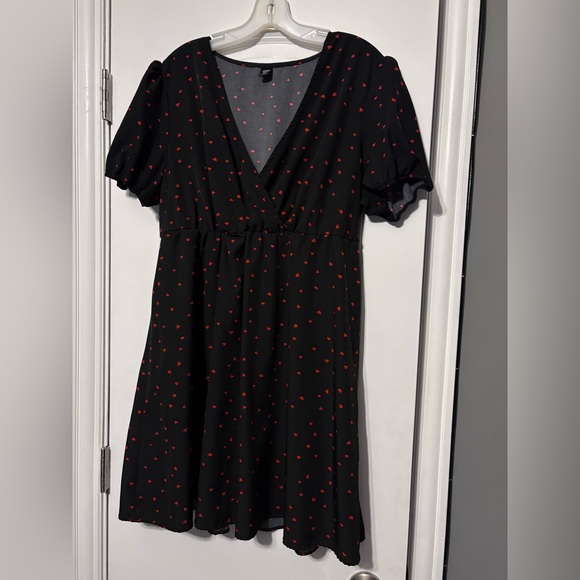 Lioness Dresses & Skirts - Black Red Heart Mini Dress Cottagecore Valentine Coquette 0XL